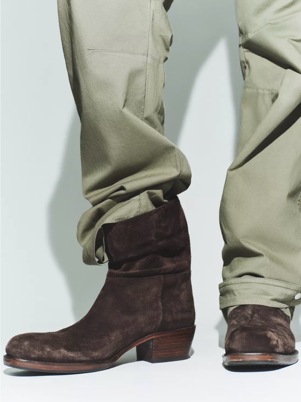 Zara Distressed Dark Brown Suede Ankle Boots - Classic Casual Style